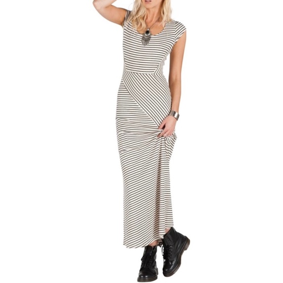 Volcom Dresses & Skirts - black and beige stripes. The long dress size S/P10
